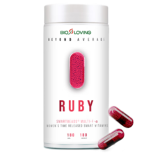 Bioloving女性缓释复合维生素德国进口 Ruby综合营养包 VC钙铁矿物质免疫力 女士多维营养 180粒_半年量