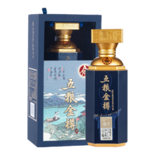PLUS：五粮液股份 五粮金樽蓝樽  浓香型白酒 52度 500ml 单瓶装