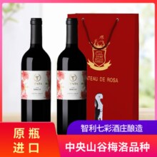 天帕智利中央山谷原瓶原装进口 经典梅洛干红葡萄酒红酒13.5度750ml 精品2支装