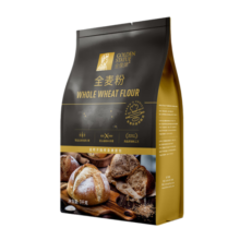 金像牌 全麦粉1kg 含麦麸皮烘焙粉高筋硬红麦面包粉天然红麸 麦香浓郁