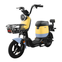五星钻豹电动车48V24AH锂电池电动自行车  B3PLUS 糖果黄