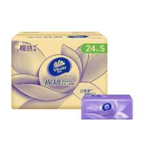PLUS会员：Vinda维达 抽纸棉韧立体美 90抽*24包*3件