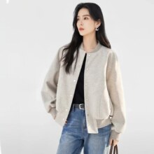 对白 女士毛呢短外套