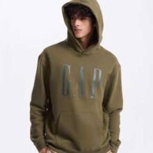 PLUS会员：GAP 连帽抓绒长袖口袋卫衣 609135