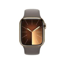 PLUS会员、政府补贴：Apple 苹果 Watch Series 9 智能手表 GPS+蜂窝款 41毫米 金色不锈钢表壳 陶土色 运动型表带 M/L MRJX3CH/A