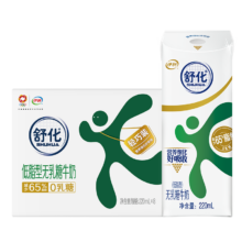 plus会员：伊利舒化奶 无乳糖牛奶整箱低脂型220ml*8盒*5件+凑单