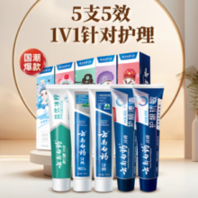PLUS会员！云南白药 5效护口国粹礼盒5支500g(送旅行装5件套)