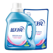 PLUS会员：蓝月亮 深层洁净洗衣液 自然清香1kg瓶装+500g袋装*4件