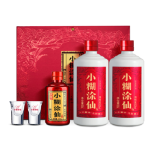 百亿补贴：小糊涂仙 浓香型白酒 52度500ml*2+100ml典藏小酒+酒杯*2 礼盒装