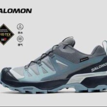 20点：Salomon萨洛蒙 女款 户外运动舒适耐磨防水透气登山徒步鞋 X ULTRA 360 GTX 灰蓝色 474493 5