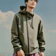 plus会员： SKECHERS 斯凯奇 男士梭织连帽外套 P423M151