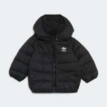 adidas 三叶草 儿童圆领连帽羽绒服