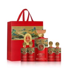 宜宾五粮液总厂出品！天下酒仓·大好河山 52度浓香型白酒1000mL礼盒装（500mL*1瓶+125mL*4瓶）