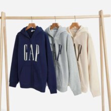 21日20点：Gap 男女2024秋季新款印花字母logo抓绒连帽卫衣