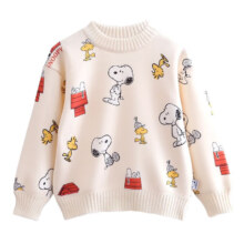 SNOOPY 史努比 儿童加绒圆领毛衣 TYD7688