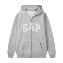 Gap 男装2024秋季新款字母印花logo抓绒连帽卫衣休闲外套658736