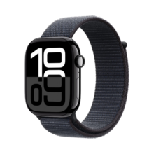 Apple/苹果 Watch Series 10 智能手表GPS款46毫米亮黑色铝金属表壳浓墨色回环式运动表带MX283CH/B