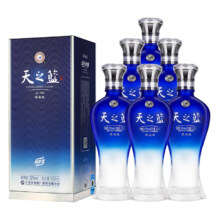 双11狂欢、京东百亿补贴、plus会员：洋河 蓝色经典 天之蓝 52度 520ml*6瓶 整箱装