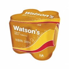 PLUS会员：watsons 屈臣氏 苏打汽水气泡水饮料330ml*4罐