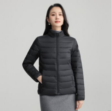 冰洁 轻薄羽绒服女鸭绒短款经典百搭修身立领通勤外套 颜色任选 M-3XL