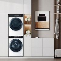 Haier 海尔 晶彩系列 EG100MATE7WU1+EHG100FMATE7WU1 热泵式洗烘套装 白色
