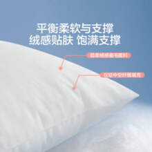 LOVO罗莱生活旗下品牌 五星级酒店可水洗高弹枕头芯颈椎枕舒适枕 轻柔可水洗对枕【2只装】 46*72cm