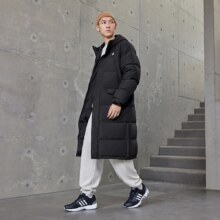 双11预售，21日20点：阿迪达斯 长款鸭绒羽绒服 男女同款530蓬
