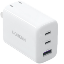 PLUS会员、概率券、需首购：UGREEN 绿联 升级氮化镓折叠快充头 65W多口USB/Type-C快充头
