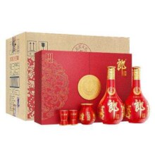 双11预售：郎酒 红花郎15 53度 酱香型白酒 500ml*2瓶*4盒 礼盒 整箱装