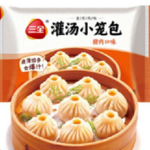 三全早餐包子 生鲜食品半成品 灌汤小笼包 12只 268g 拍10件