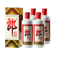 京东百亿补贴，Plus会员：郎酒郎牌郎酒 酱香型 高度白酒 53度 500ml*4瓶 口粮酒中秋送礼