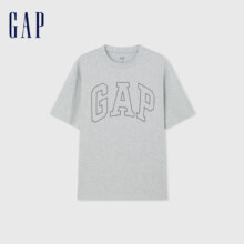 GAP男装2024夏新款撞色logo圆领短袖T恤上衣544465
