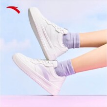 安踏 轻松板鞋厚底小白鞋女鞋