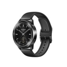 政府补贴、pLUS会员：Xiaomi 小米 Watch S3 蓝牙版 智能手表 47mm 黑色 氟橡胶表带