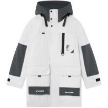 再降价、PLUS会员：卡宾 男装山系户外羽绒服秋冬款字母刺绣拼接工装外套保暖A