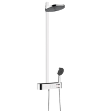 双11预售、PLUS会员：Hansgrohe 汉斯格雅 淋浴花洒沛适飞顶喷260 2速淋浴管恒温花洒带置物台