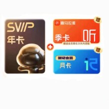plus会员：百度网盘 SVIP年卡 加赠喜马拉雅季卡+简单听记月卡