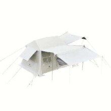 plus、需入会：牧高笛（MOBIGARDEN）帐篷 户外露营自动速开黑胶帐篷假日山居5.9 NX23661011 晨雾白