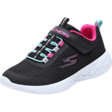 Skechers斯凯奇童鞋儿童运动鞋小白鞋女童休闲鞋魔术贴大童跑步鞋82007L 黑色/多彩色/BKMT 30码