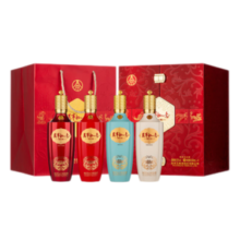 五粮液万事如意 福如意 优级纯粮白酒 52度500ml*4瓶礼盒装 结婚送礼