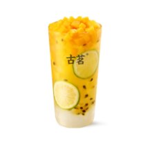 微信端：古茗 果茶-百香芒芒冰柚茶（大）1杯