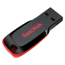 闪迪 （SanDisk）128GB USB2.0 U盘 CZ50酷刃 黑红色 时尚设计 安全加密软件