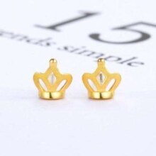 CHJ JEWELLERY 潮宏基 CE0001235200 小凤冠足金耳钉