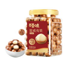 京东百亿补贴、plus会员:百草味夏威夷果奶油味1kg