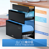 Haier 海尔 消毒柜家用嵌入式 消毒碗柜 烘干一体机 光波巴氏消毒110L三门三抽EB031￥726.88 4.6折 比上一次爆料降低 ￥224.83