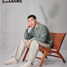 白 菜！Clarks 其乐 霍德森系列 男士潮流舒适透气真皮板鞋