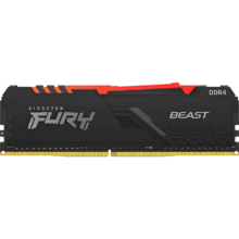 【双十一狂欢】金士顿 (Kingston) FURY 16GB DDR4 3200 台式机内存条 Beast野兽系列 RGB灯条 骇客神条