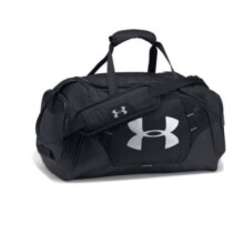 PLUS会员：UNDER ARMOUR 安德玛 UNDERARMOUR）Undeniable 3.0男女训练运动小号旅行包1300214 黑色001 均码