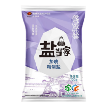 久大盐当家食用盐 加碘盐食用盐盐巴家用四川自贡井盐调味 盐当家加碘盐350g*1袋