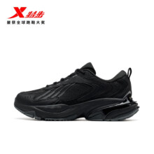 PLUS会员：XTEP 特步 跑步鞋男秋季网面软底 黑 40